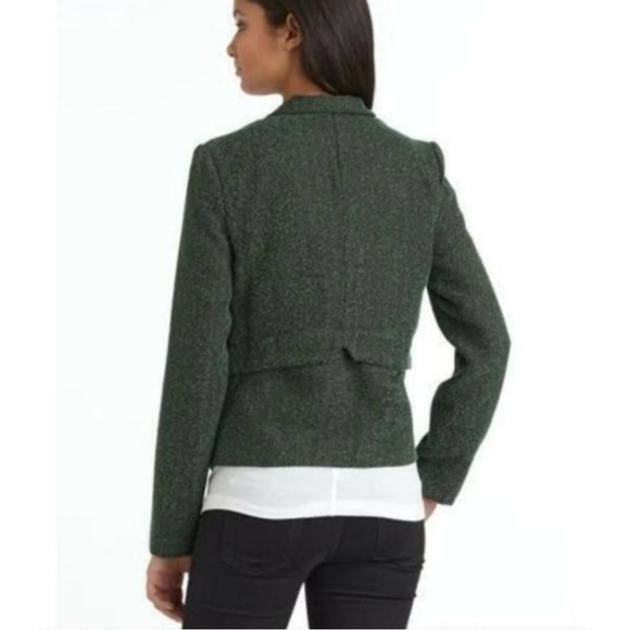 WALTER BAKER W118 Tweed Blazer Black Brown Notch Collar Lapel Open Front Jacket - Picture 7 of 13